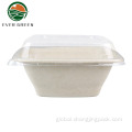 Recyclable Natural Paper Salad Bowl Disposable Eco-friendly Natural Sauce Sugarcane Noodle Bowl Factory